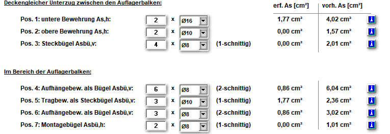 Auflagertaschen System 8